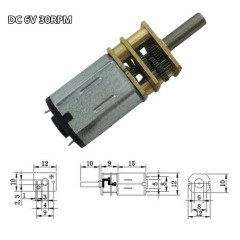 DC 6V Gear Motor 30RPM (Redüktörlü Motor)