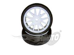 White Rim & Tire Complete 1/16 (82827W+82828) 2P