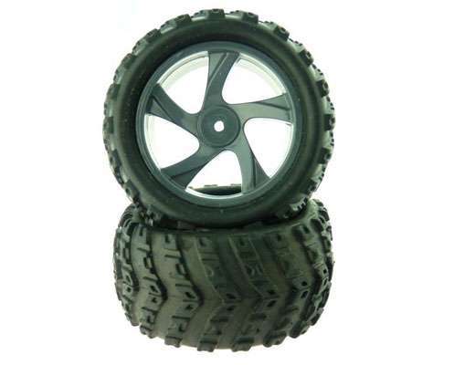 Tire and Rim for Monster Truck 1/18 Rc Araba Jant Lastik (2 Adet)
