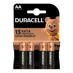 Duracell Alkalin  Pil ( 4 x AA ) Kalem Pil