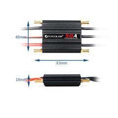 Flycolor Waterproof 50A 2-6S Brushless ESC 5.5V/5A BEC  (Su Soğutmalı, Fırçasız)