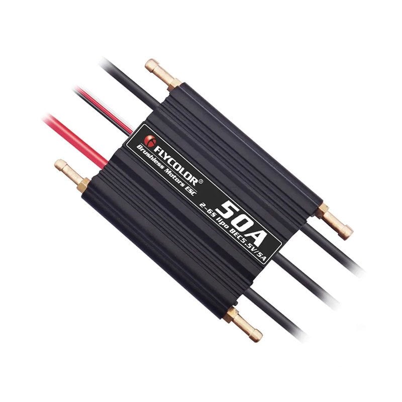 Flycolor Waterproof 50A 2-6S Brushless ESC 5.5V/5A BEC  (Su Soğutmalı, Fırçasız)