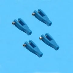 Plastik Clevis HD L24mm İç:2.2mm (4 Adet) Mavi