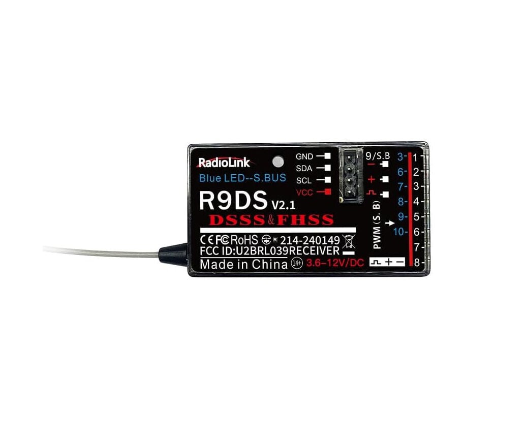 Radiolink R9DS V2.1 S-Bus & PPM Alıcı (DSSS/FHSS) 10 Kanal Yeni Versiyon