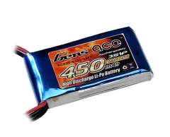 Gens Ace 11.1v 450mah 25C 3S LiPo (Soket Yok)