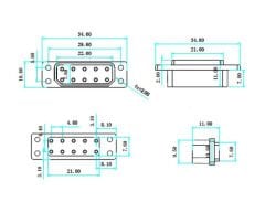 JY10P 10-Pin Konnektör Dişi-Erkek Set (Uçak Kanat Hızlı Bağlantı)