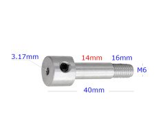 Uzun Pervane Adaptörü N68A-3.17 İç:3.17mm L35xM5 Ducted Fan Şaft