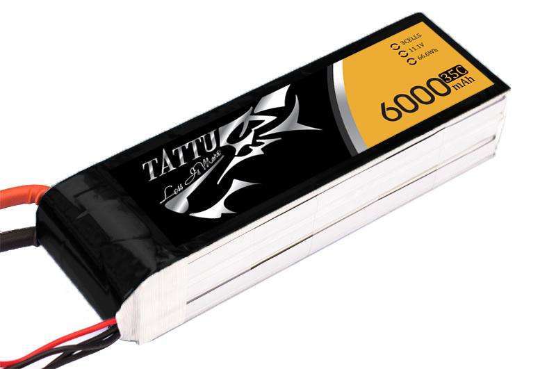 Gens Tattu 11.1v 6000mah 35C 3S LiPo (Soket Yok)