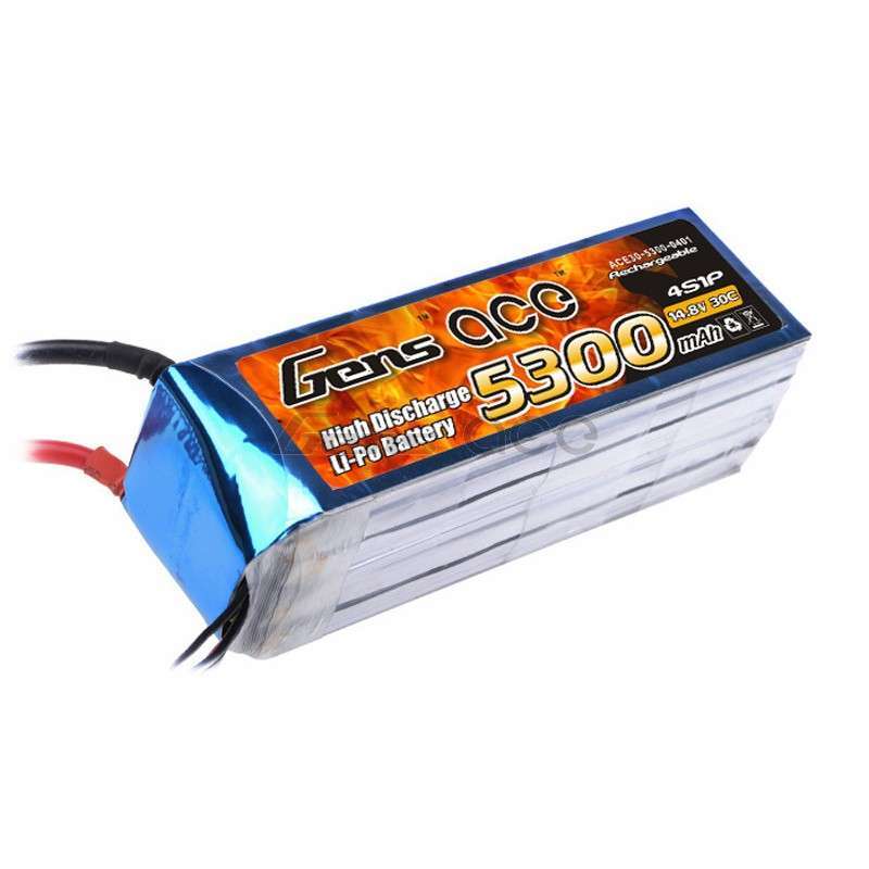 Gens Ace 14.8v 5300mah 30C 4S LiPo P1297