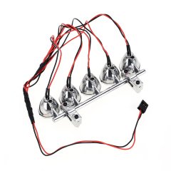 G.T.POWER LED Roof Light Bar Set 5 Spotlight 1/10 (Tepe Işık Seti) Kromaj
