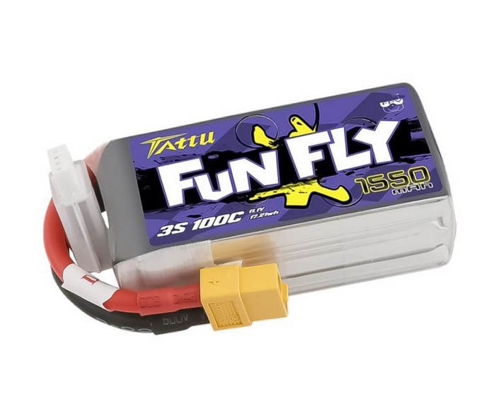 Gens Tattu Funfly 11.1v 1550mah 100C 3S LiPo (XT60)