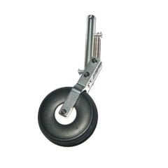 Yaylı İniş Takımı H:150mm  Teker Çapı:55mm, Bağlantı Mil Yuvası: 5mm