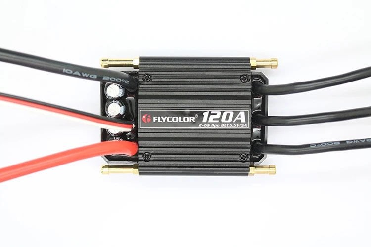 Flycolor Waterproof 120A 2-6S Brushless ESC 5.5V/5A BEC  (Su Soğutmalı, Fırçasız)