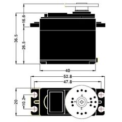360 Derece MG996R Metal Dişli Dijital 15Kg Torklu Servo Motor (Sonsuz Dönüş)