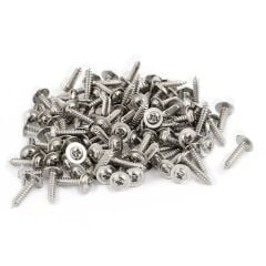 M2x10mm Kanopi Vidası (10 adet) Self-Tapping Screw (Gri)