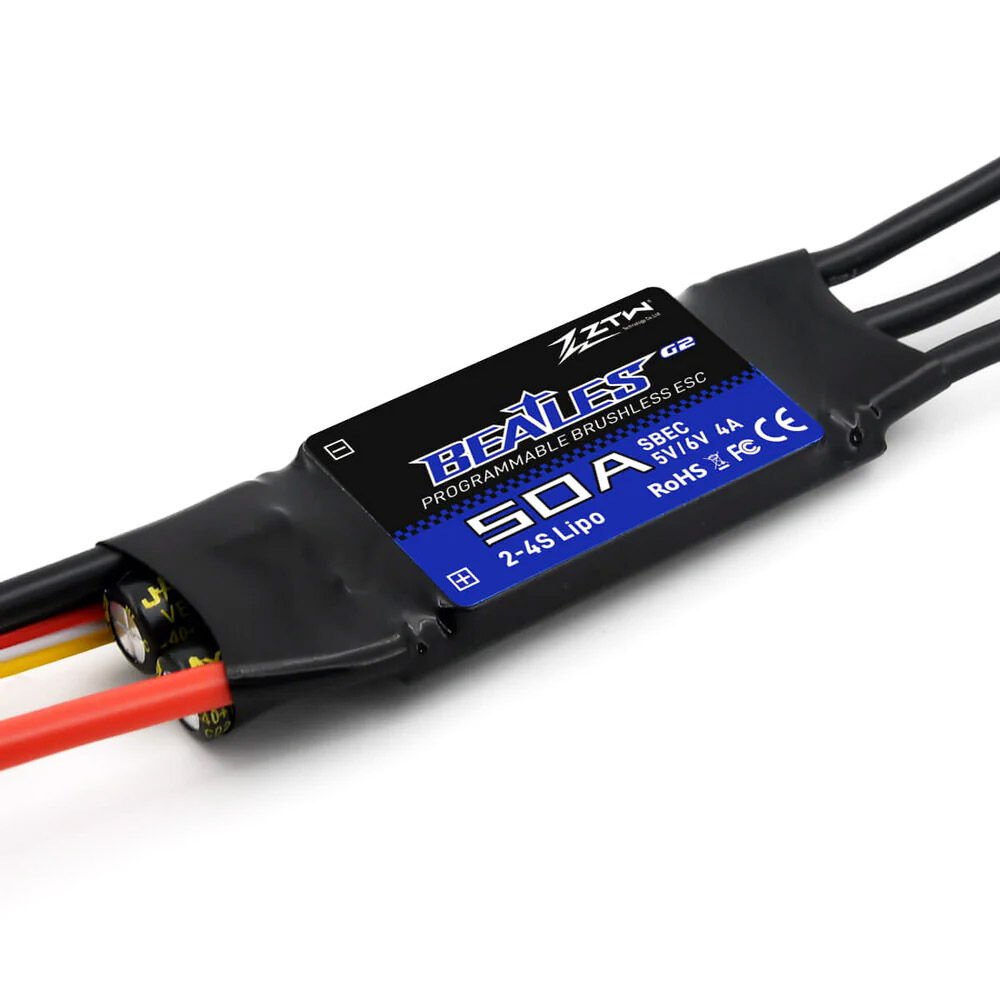 ZTW Beatles G2 50A ESC 32-Bit 2-4S (SBEC 5-6V 4A) Fırçasız Motor Sürücü
