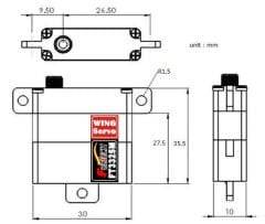 Feetech FT3325P 7 Kg Metal Dişli Dijital Kanat Servosu