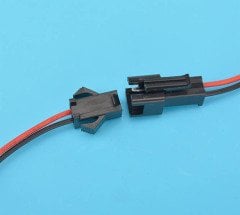 SM JST 2 Pin Batarya Konnektörü (Dişi & Erkek) 22AWG 15cm Kablo