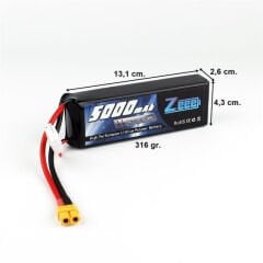 Zeee Power 11.1V 5000 mAh 70C Li-Polymer Pil 3S