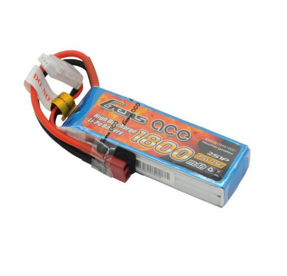 Gens Ace 7.4v 1800mah 25C 2S LiPo