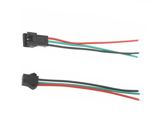 JST SM 3 Pin Batarya Konnektörü (Dişi & Erkek) 10cm Kablo
