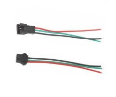 JST SM 3 Pin Batarya Konnektörü (Dişi & Erkek) 10cm Kablo