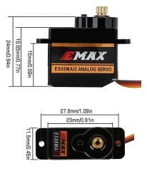 Emax ES08MD II Dijital Metal Dişli Mikro Servo 12g